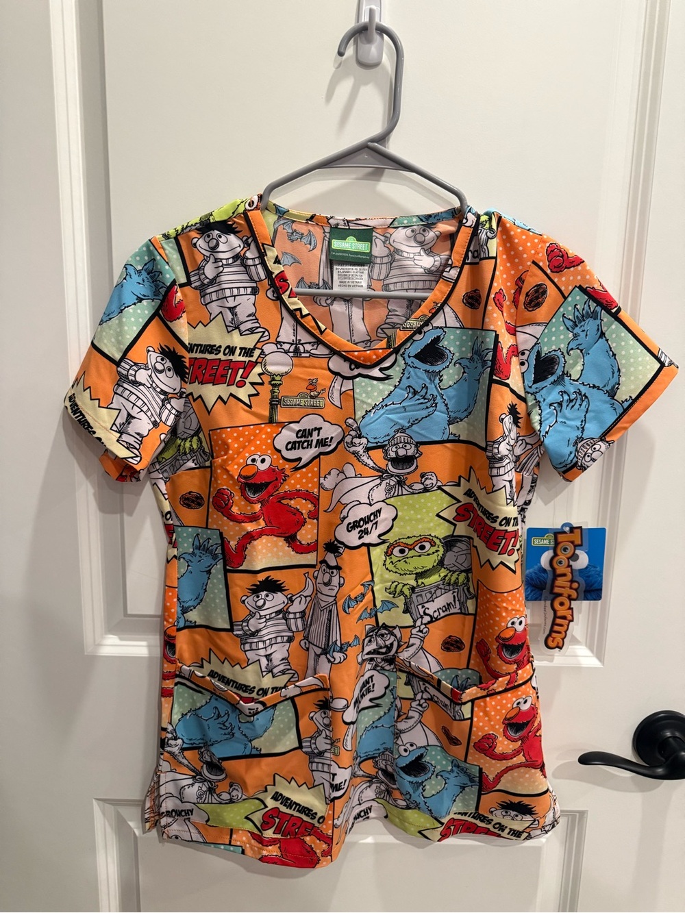 Sesame Street Scrub Top